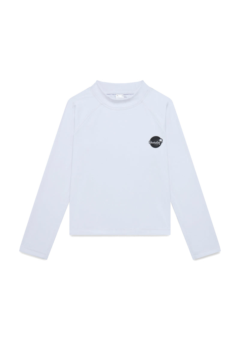 White Solid Rash Guard