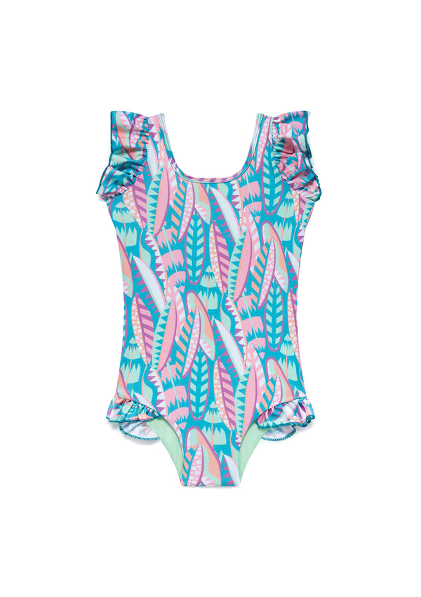 Long Board Little Girls Swimsuit