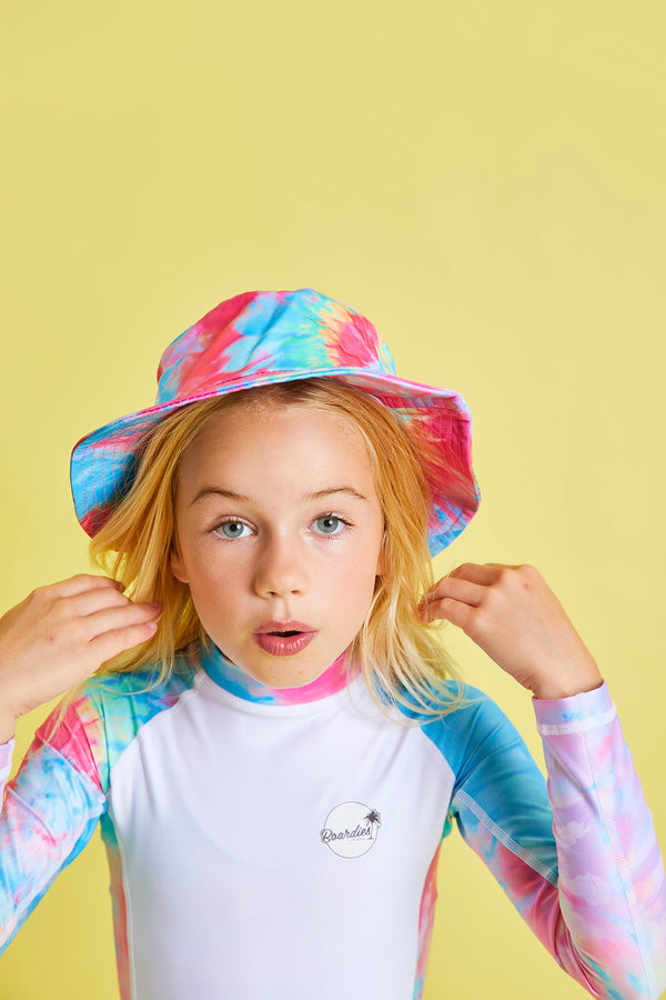 Kids Spiral Tie Dye Bucket Hat