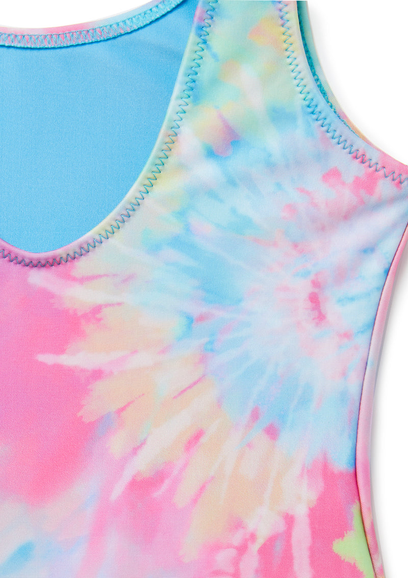 Boardies® Kids Little Girls Spiral Tie Dye Classic Swimsuit