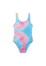 Boardies® Kids Little Girls Spiral Tie Dye Classic Swimsuit