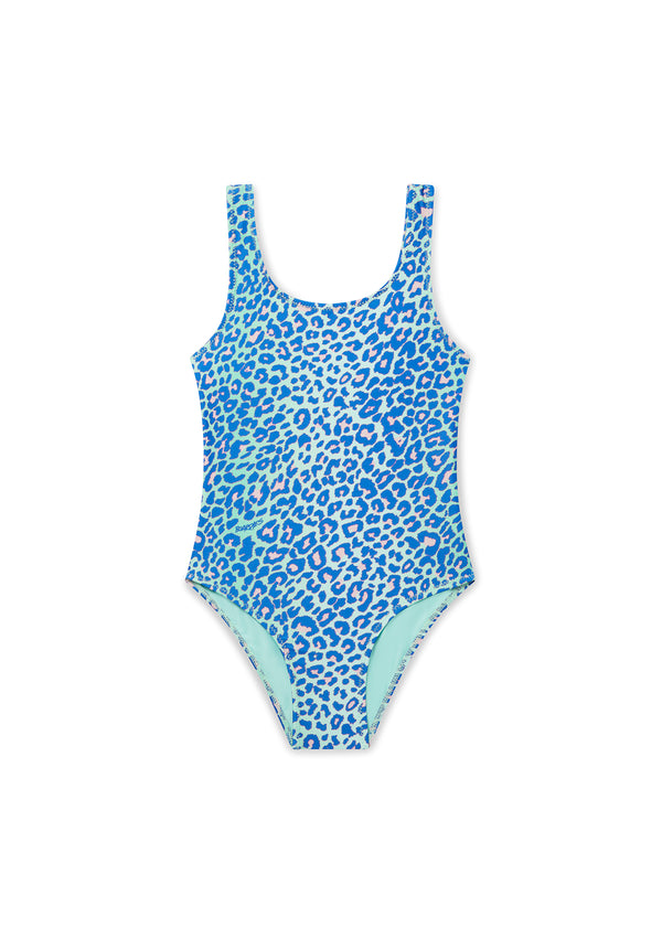 Boardies® Kids Little Girls Lime Leopard Classic Swimsuit