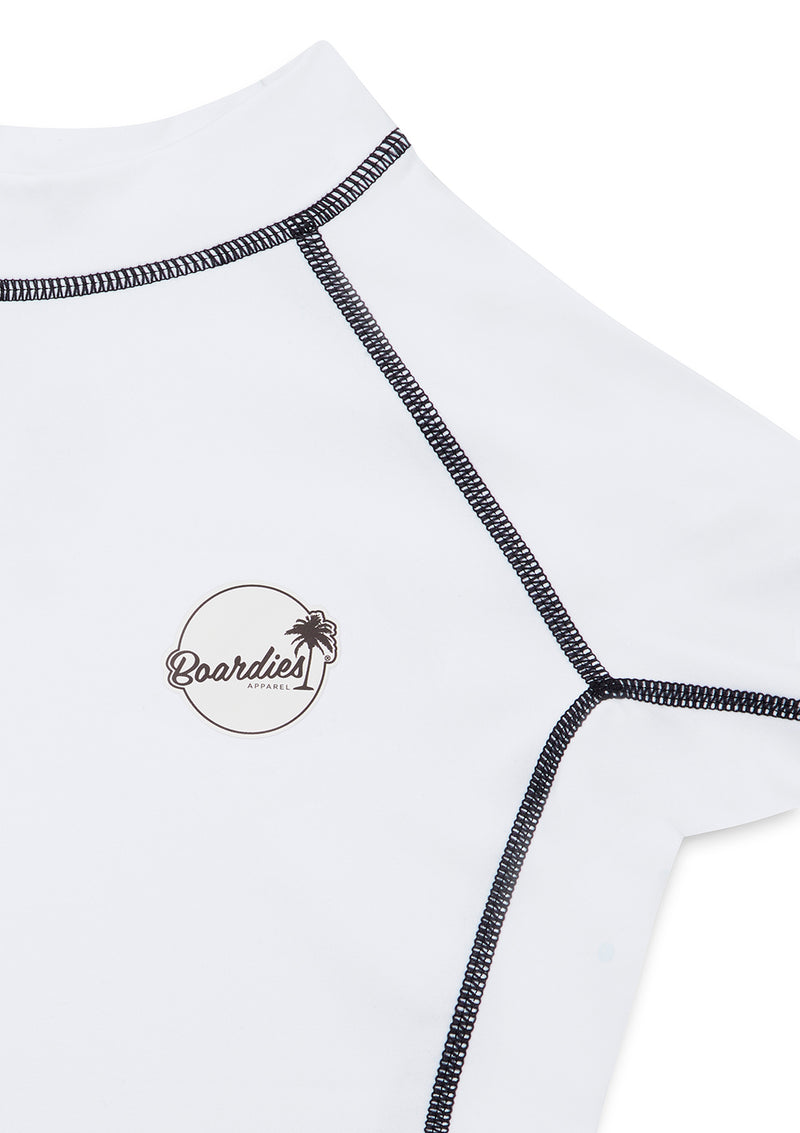 Boardies® Kids SS22 Classic White Rash Guard