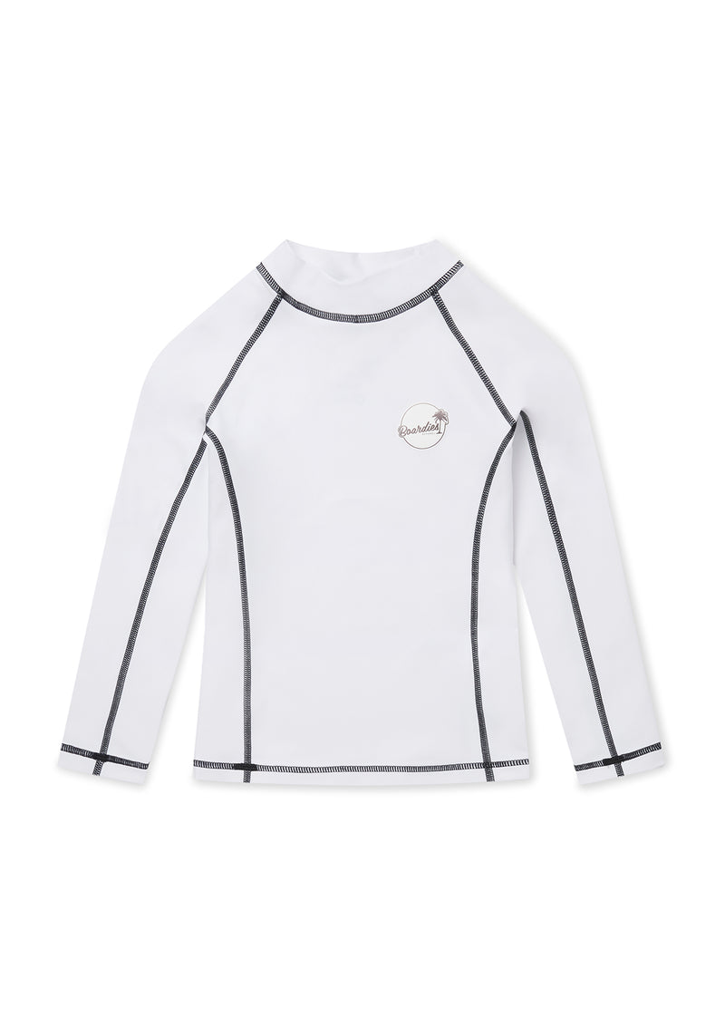 Boardies® Kids SS22 Classic White Rash Guard